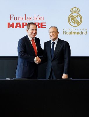 la fundación real madrid y la fundación mapfre renuevan su colaboración