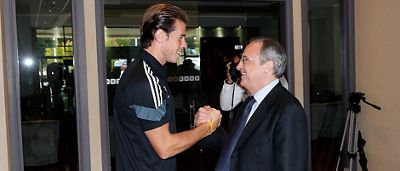 Florentino Pérez ya está en Cardiff