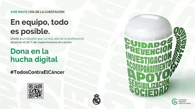 El Real Madrid se suma a la cuestación de la Asociación Española Contra el Cáncer
