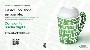 El Real Madrid se suma a la cuestación de la Asociación Española Contra el Cáncer