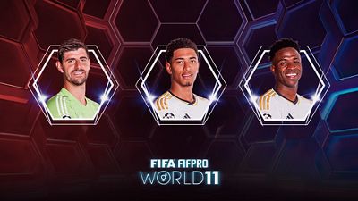 Courtois, Bellingham y Vini Jr., en el FIFA FIFPro World11 Masculino de 2023