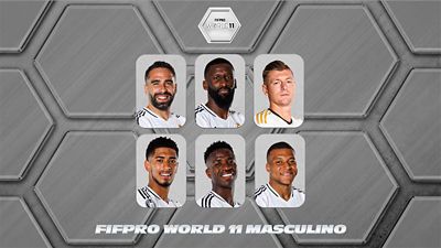 Carvajal, Rüdiger, Kroos, Bellingham, Vini Jr. et Mbappé, dans le FIFPRO World 11 Masculin de 2024