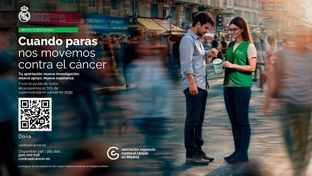 El Real Madrid se suma a la cuestación de la Asociación Española Contra el Cáncer