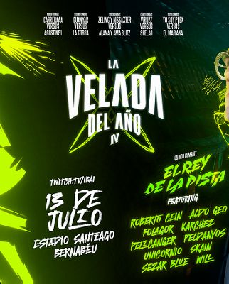 Promotional poster La velada del año, list of the boxers