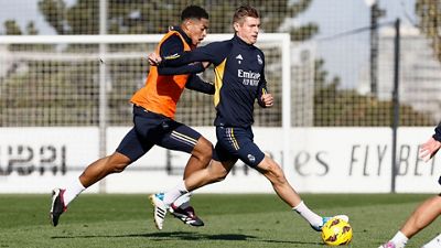 Último entrenamiento antes del partido contra el Cádiz