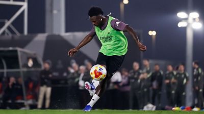 Último entrenamiento antes de la semifinal de la Supercopa
