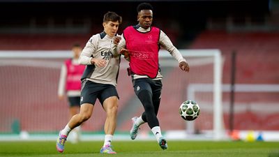 El equipo se entrenó en el Emirates Stadium