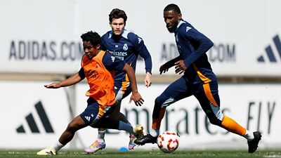 Último entrenamiento antes del partido de Copa contra la Real Sociedad