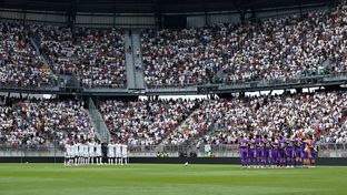 Schweigeminute für Franco Baresi vor Real Madrid-Fiorentina
