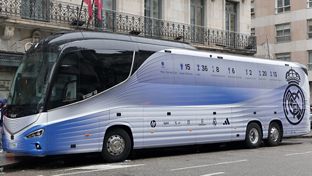 El Real Madrid estrenó autobús