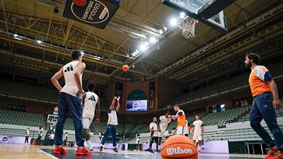 Entrenamiento antes de la final de la Supercopa