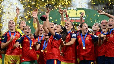 Laia, Noe, Silvia Cristóbal, Irune y Pau C., campeonas del Mundial sub-20 con España