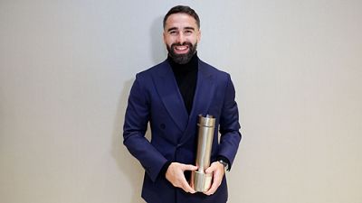 Carvajal, premiado por sus seis títulos en 2024 en la gala de la Asociación de la Prensa Deportiva de Madrid 