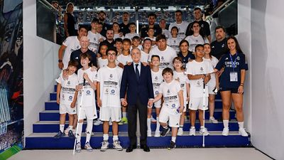 Le président, au Corazón Classic Match