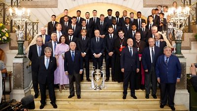 The group photo at the Almudena cathedral