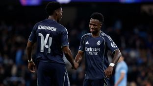 Los dos goles de Vini Jr. ante el Manchester City