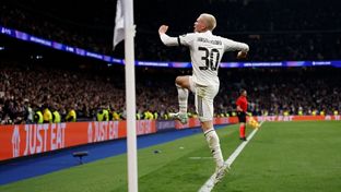 Así llegó el primer gol de Mastantuono en la Champions