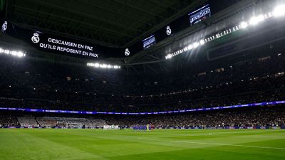 El Bernabéu guardó un minuto de silencio