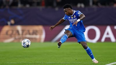 Las dos grandes asistencias de Vini Jr. ante el Olympiacos