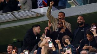 Así celebraron Mbappé y Alaba el tercer gol de Valverde