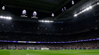 Minuto de silencio en el Santiago Bernabéu