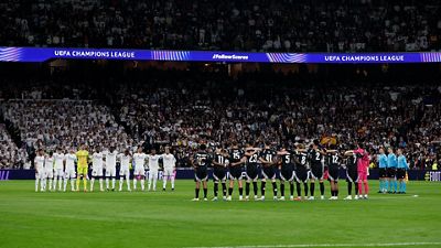 Minute’s silence at the Santiago Bernabéu