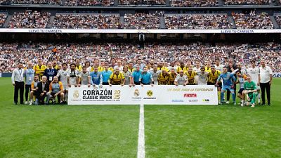 3-3: Goles solidarios en el Bernabéu con las leyendas del Real Madrid y el Borussia Dortmund