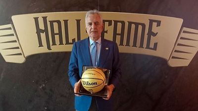 Cristóbal Rodríguez, in the Spanish Basketball Hall of Fame