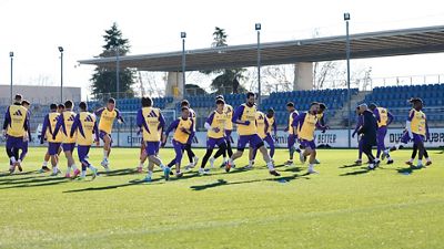 Último treino antes do jogo contra o Almería
