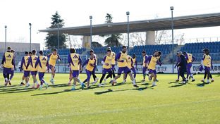 Último treino antes do jogo contra o Almería