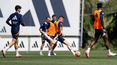Last training session before the Sevilla match 