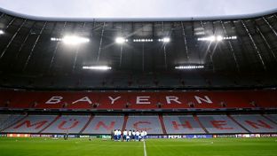 El equipo se está entrenando en el Allianz Arena