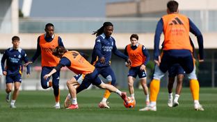 Last training session before the game against Alavés