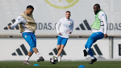Último entrenamiento antes del partido contra el Benfica