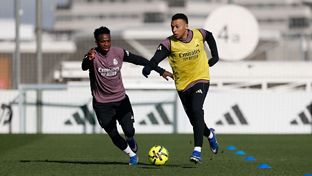 Último entrenamiento antes del partido contra el Villarreal