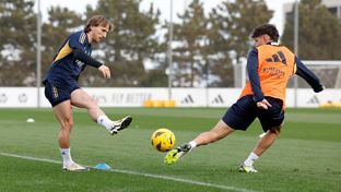 Primer entrenamiento de la semana en la Ciudad Real Madrid