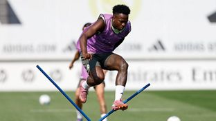Último entrenamiento antes del partido contra el Oviedo