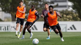 Último entrenamiento antes del partido contra el Betis