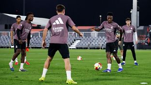 Último entrenamiento antes de la final de la Supercopa de España