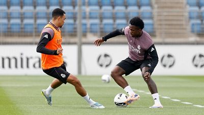 Último entrenamiento antes del Clásico