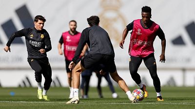 Último treino antes de receber o Leipzig