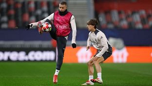 試合会場で練習実施