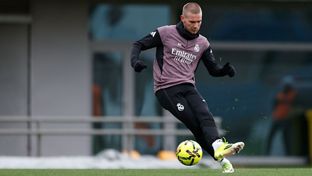 Último entrenamiento antes del partido contra el Valencia