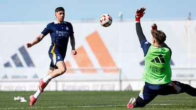 The team prepares for the Copa del Rey match against Real Sociedad