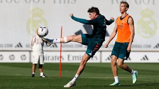 Último entrenamiento antes del partido contra el Villarreal