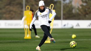 Último entrenamiento antes del partido contra el Girona