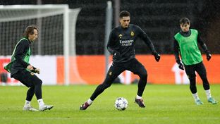 A equipa treinou no Olympiastadion