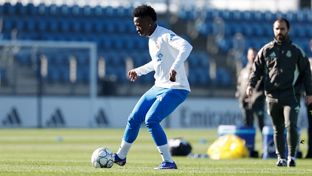Último entrenamiento antes del partido contra el Mónaco