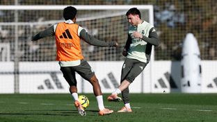 Último entrenamiento antes del partido contra el Alavés