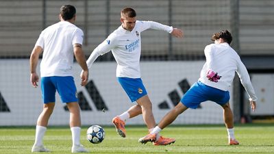 Último entrenamiento antes del partido contra la Juventus